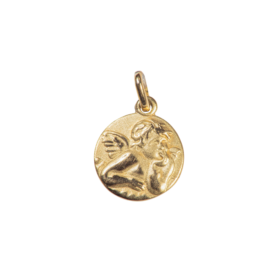Medalla Ángel de la Guarda de Oro Amarillo 18Kt.