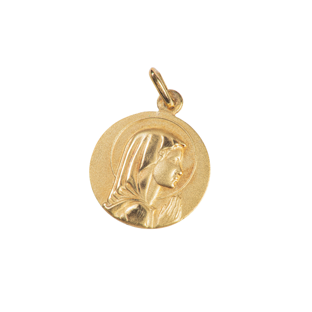 Medalla Virgen Niña de Oro Amarillo 18Kt.