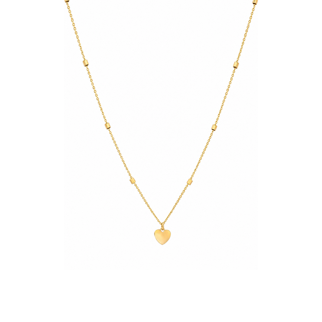 Collar Mini Corazón Oro Amarillo 14Kt.