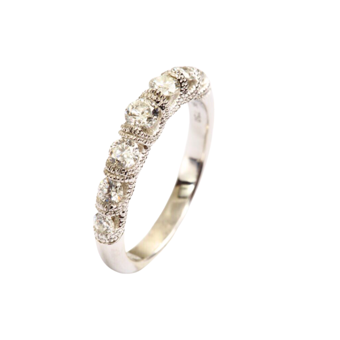 Anillo Platino 7 Brillantes.