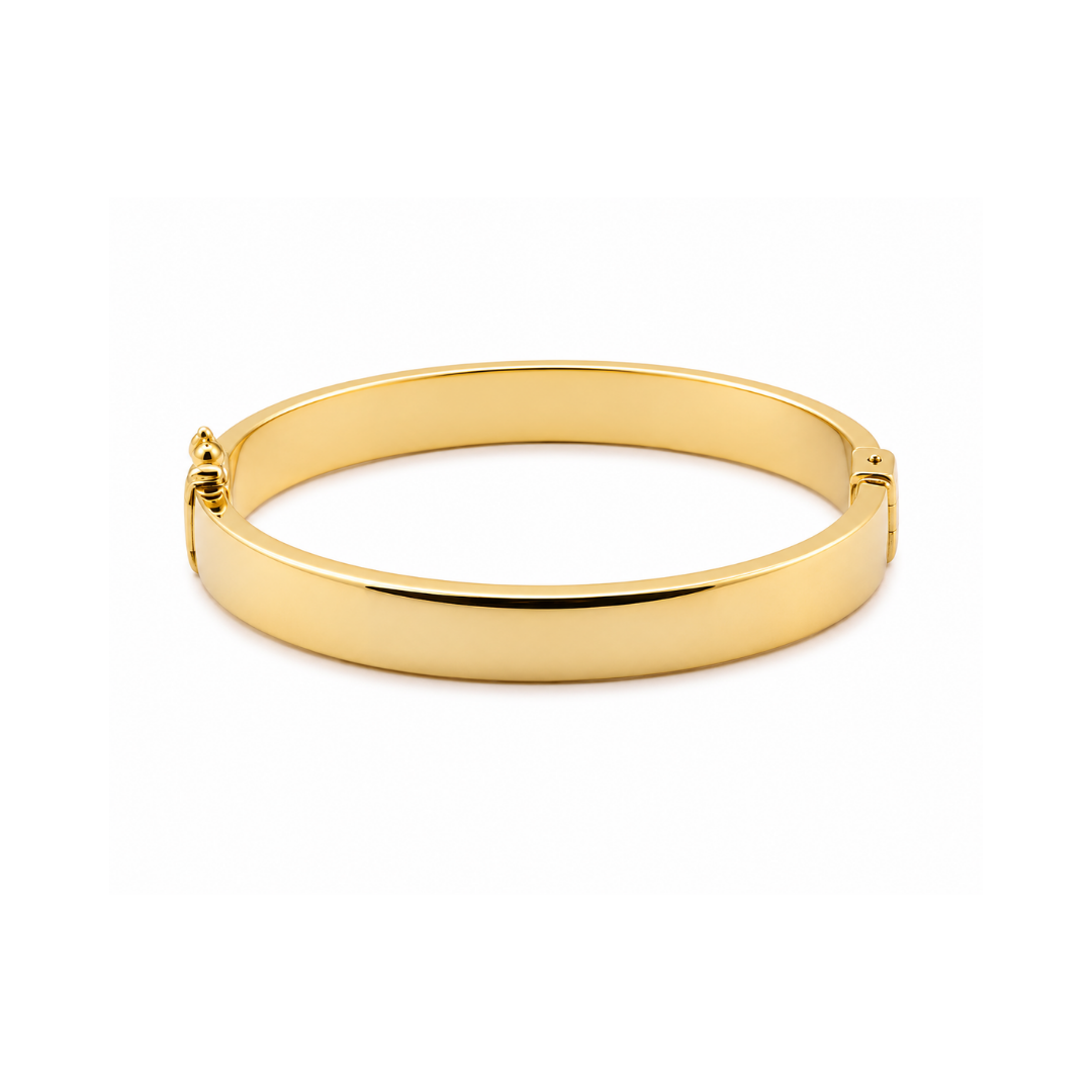 Pulsera Esclava Oro Amarillo 14Kt Plana.