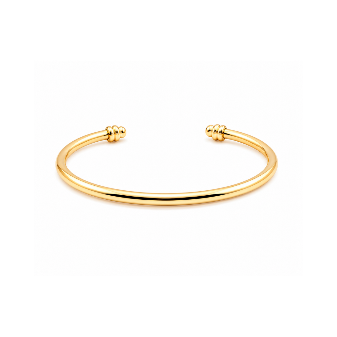 Pulsera Esclava Abierta Oro Amarillo 18Kt Nudos.