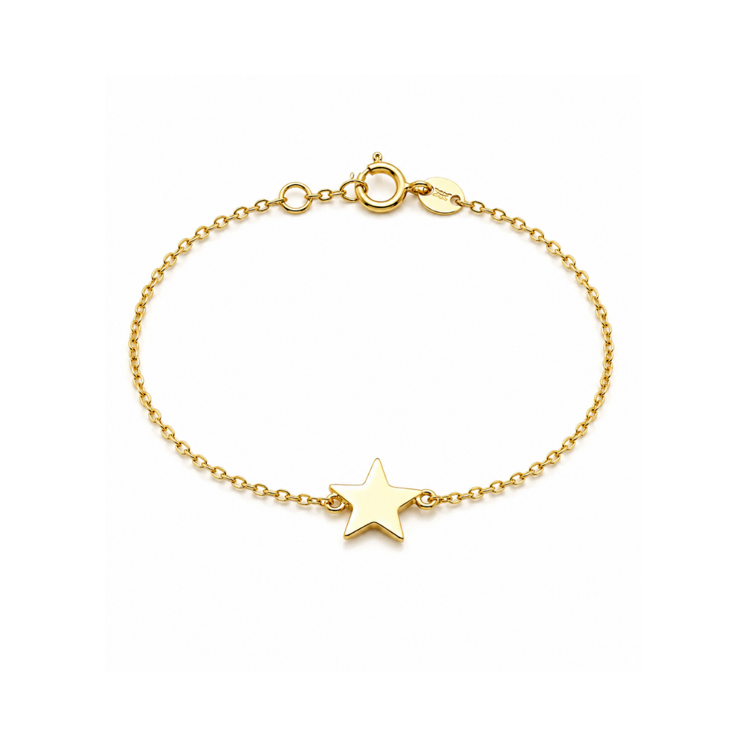 Pulsera Estrella Oro Amarillo 14Kt.