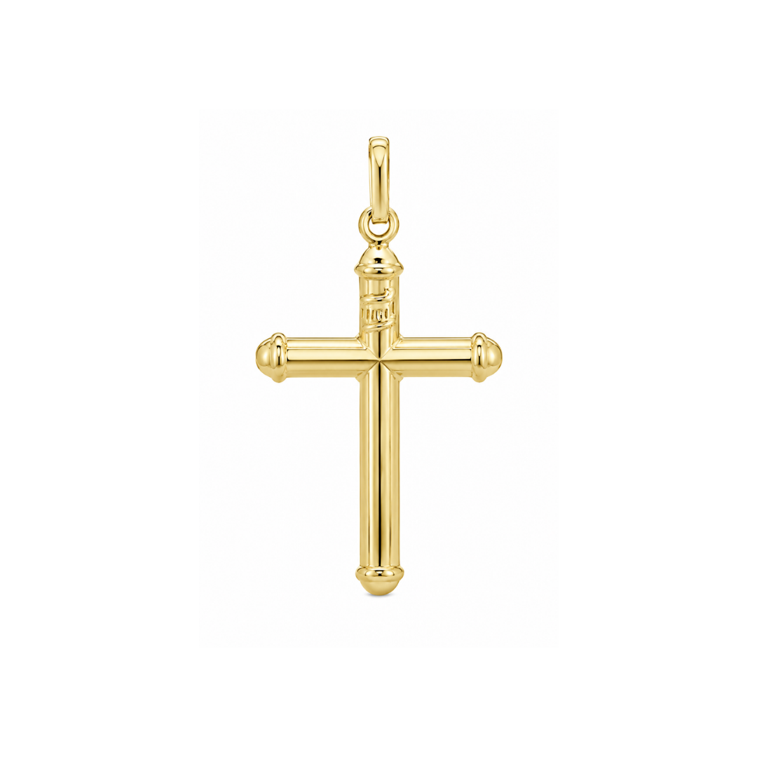 Cruz Palitos Bombe Oro Amarillo 18Kt. CRU-013-PBO-L22.