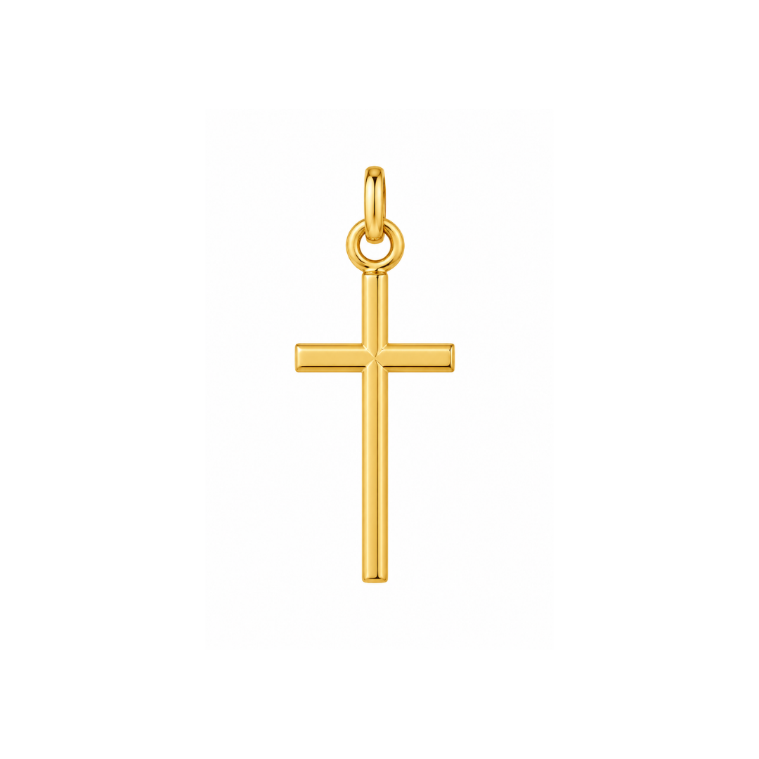Cruz Palitos Oro Amarillo 18Kt. CRU-017-PAL-P17.