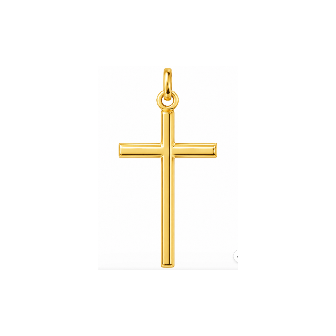 Cruz Palitos Oro Amarillo 18Kt. CRU-018-PAL-024.