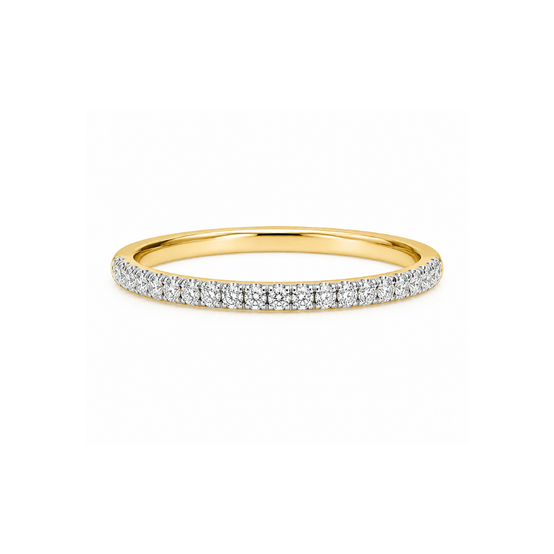 Anillo Oro Amarillo 14Kt. Brillantes Naturales.