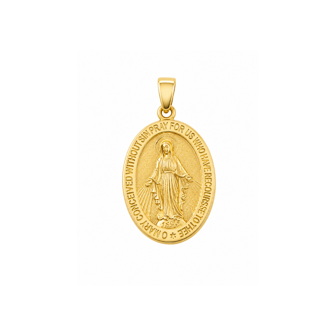 Medalla Virgen de los Rayos de Oro Amarillo 18Kt.
