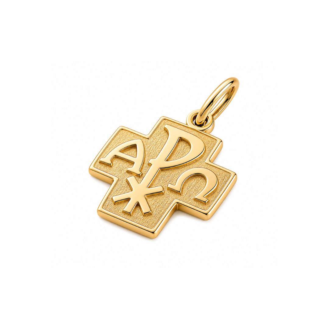Cruz de la Paz de Oro Amarillo 18Kt.