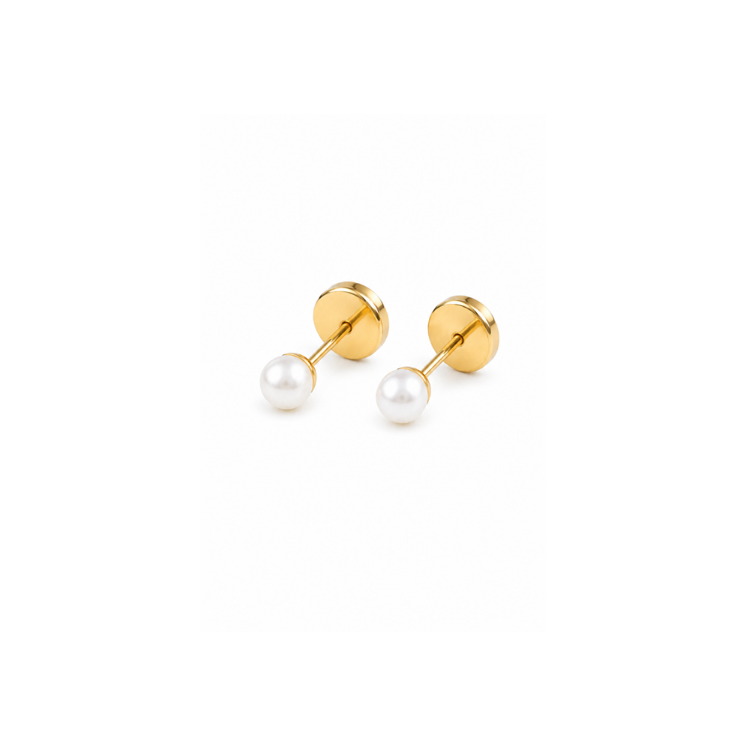 Aros Abridores Perlas Cultivadas de Oro Amarillo 18Kt.