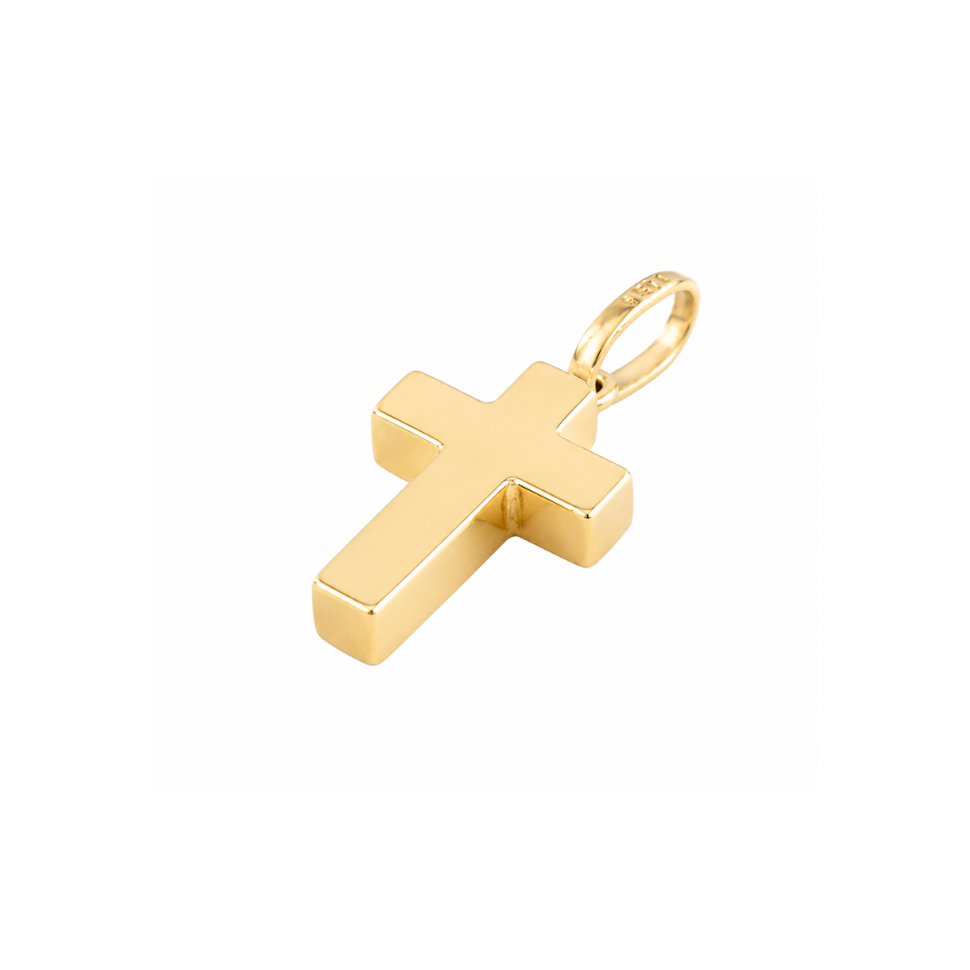 Cruz de Oro Amarillo Gruesa 14Kt.