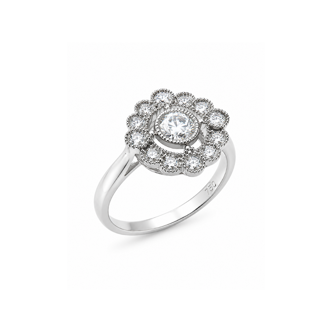 Anillo Vintage Platino de Brillantes.