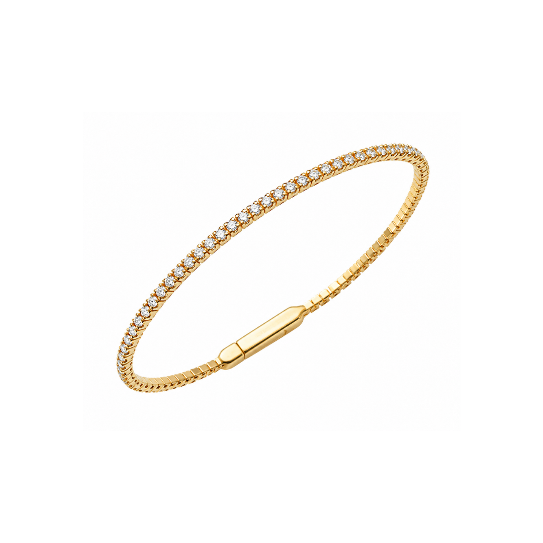 Pulsera Tennis Brillantes Oro Amarillo 14Kt.