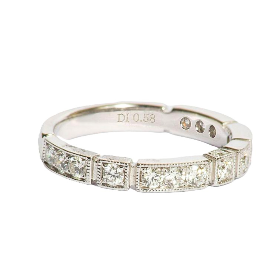 Anillo Platino y Brillantes 0.58.