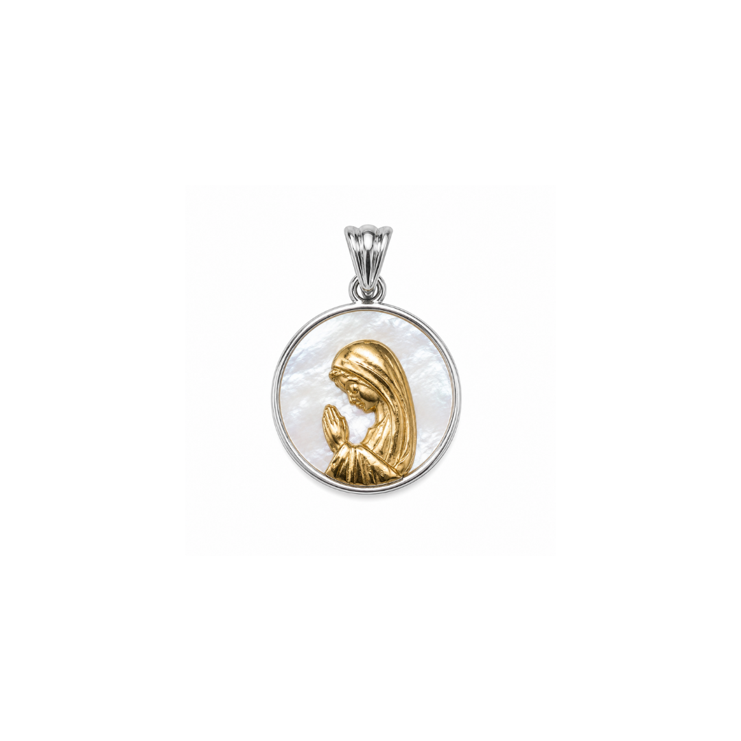 Medalla Virgen de Plata, Oro y Nácar.