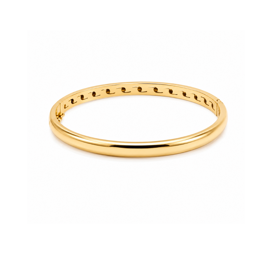 Pulsera Esclava Media Caña Oro Amarillo 18Kt.