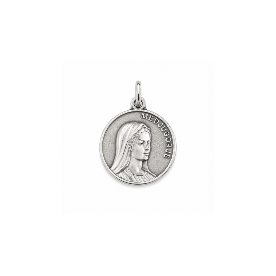 Medalla Virgen Medjugorje de Plata