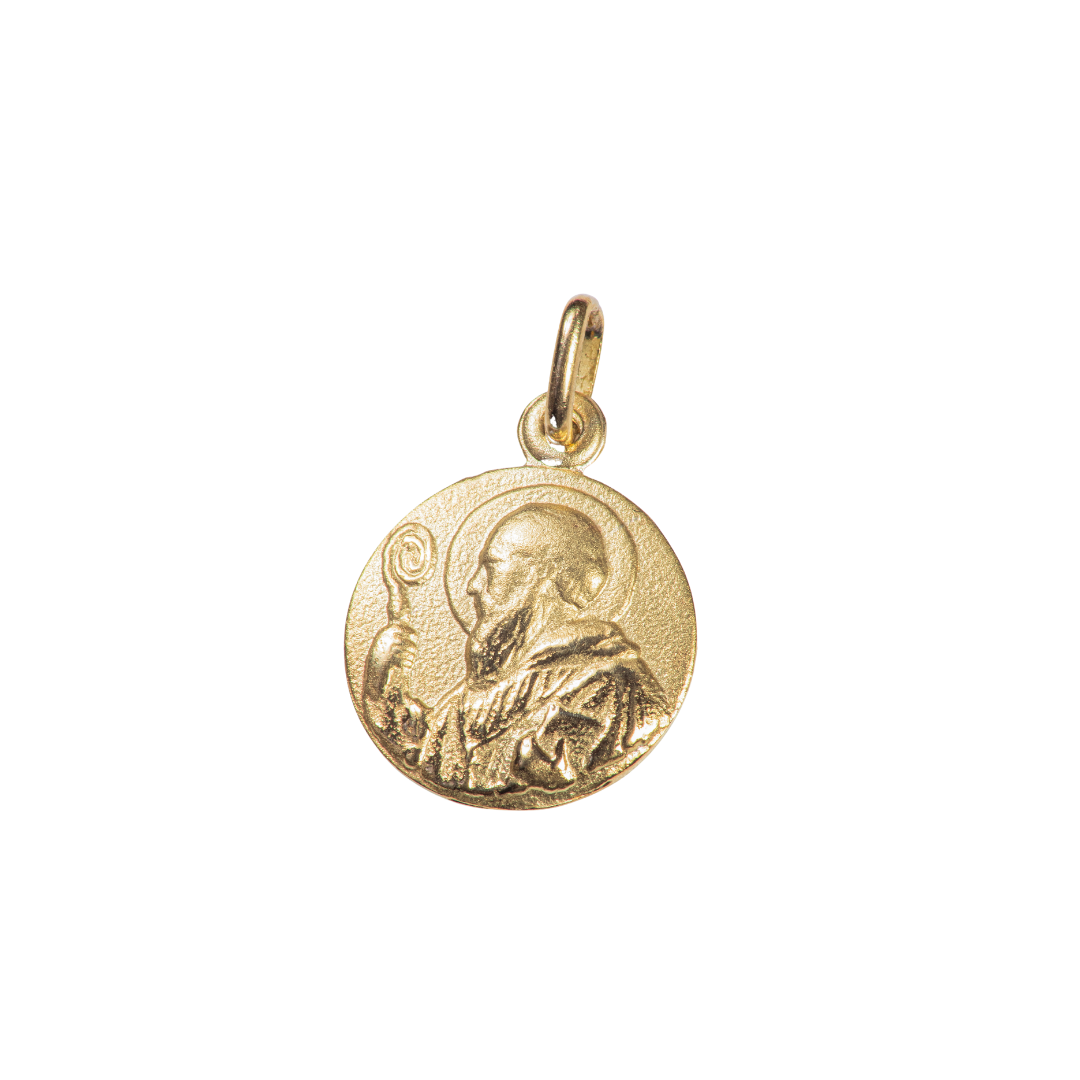 Medalla San Benito de Oro Amarillo 18Kt.