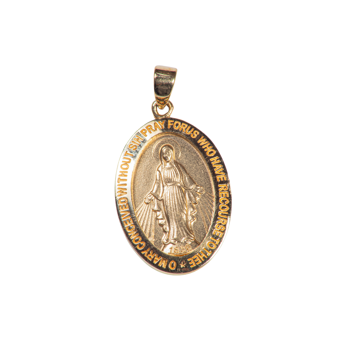 Medalla Virgen de los Rayos de Oro Amarillo 18Kt.