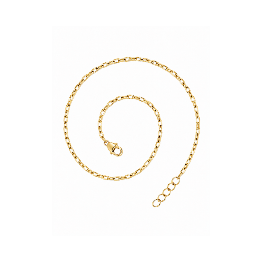 CADENA FORZATINA DIAMANTADA ORO AMARILLO KFD7-70.