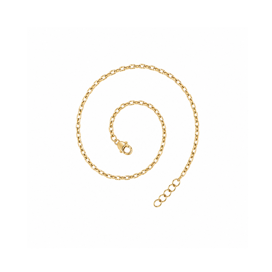 CADENA FORZATINA DIAMANTADA ORO AMARILLO KFD7-60.