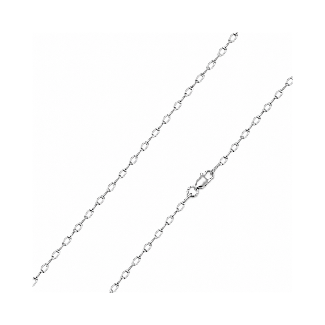CADENA FORZATINA DIAMANTADA ORO BLANCO KFD7-20.