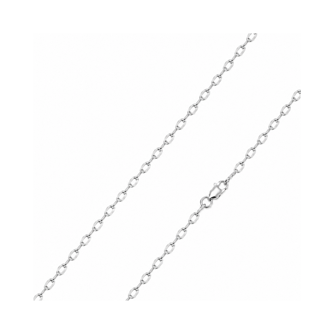 CADENA FORZATINA DIAMANTADA ORO BLANCO KFD7-30.