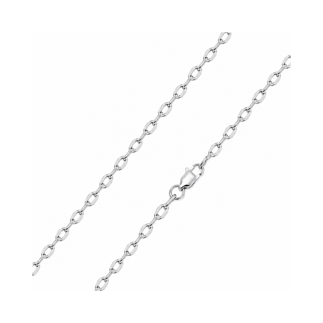 CADENA FORZATINA DIAMANTADA ORO BLANCO KFD7-35.