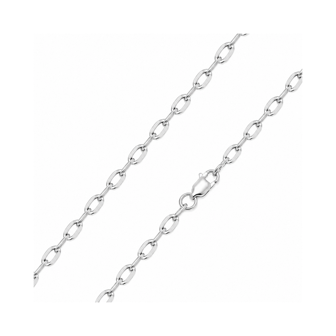 CADENA FORZATINA DIAMANTADA ORO BLANCO KFD7-40.