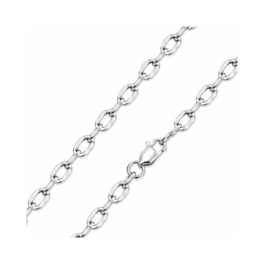 CADENA FORZATINA DIAMANTADA ORO BLANCO KFD7-80.