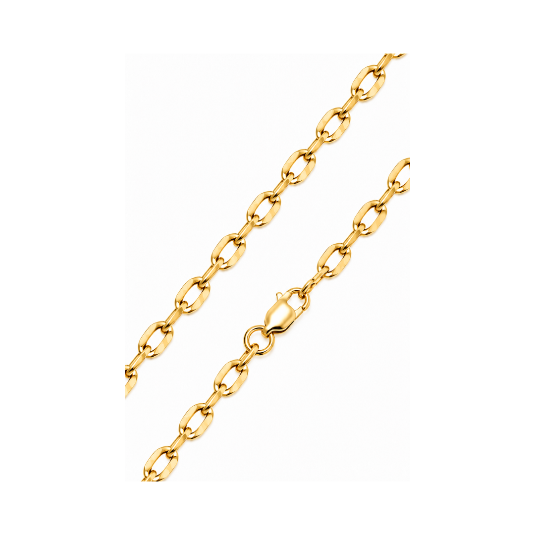 CADENA FORZATINA DIAMANTADA ORO AMARILLO KFD7-80.