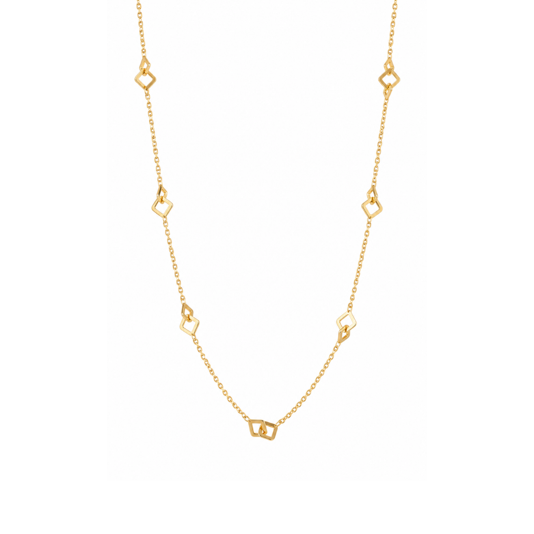 Collar Rombos Oro Amarillo 18Kt.