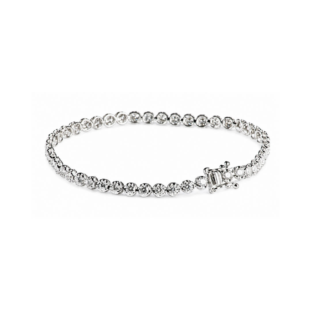 Pulsera Tennis Platino y Brillantes.