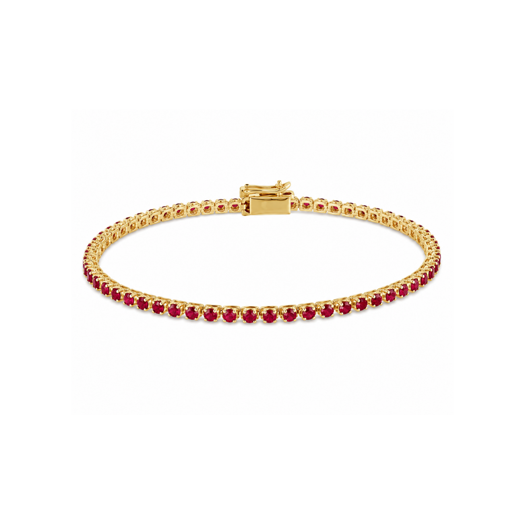 Pulsera Rubí Oro Amarillo 14Kt.