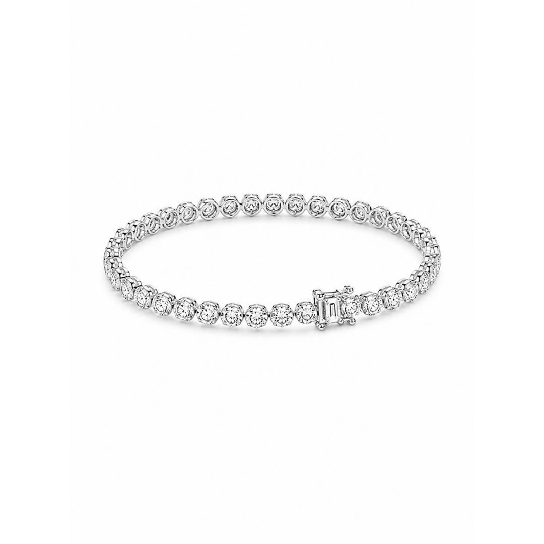 Pulsera Tennis Platino y Brillantes.