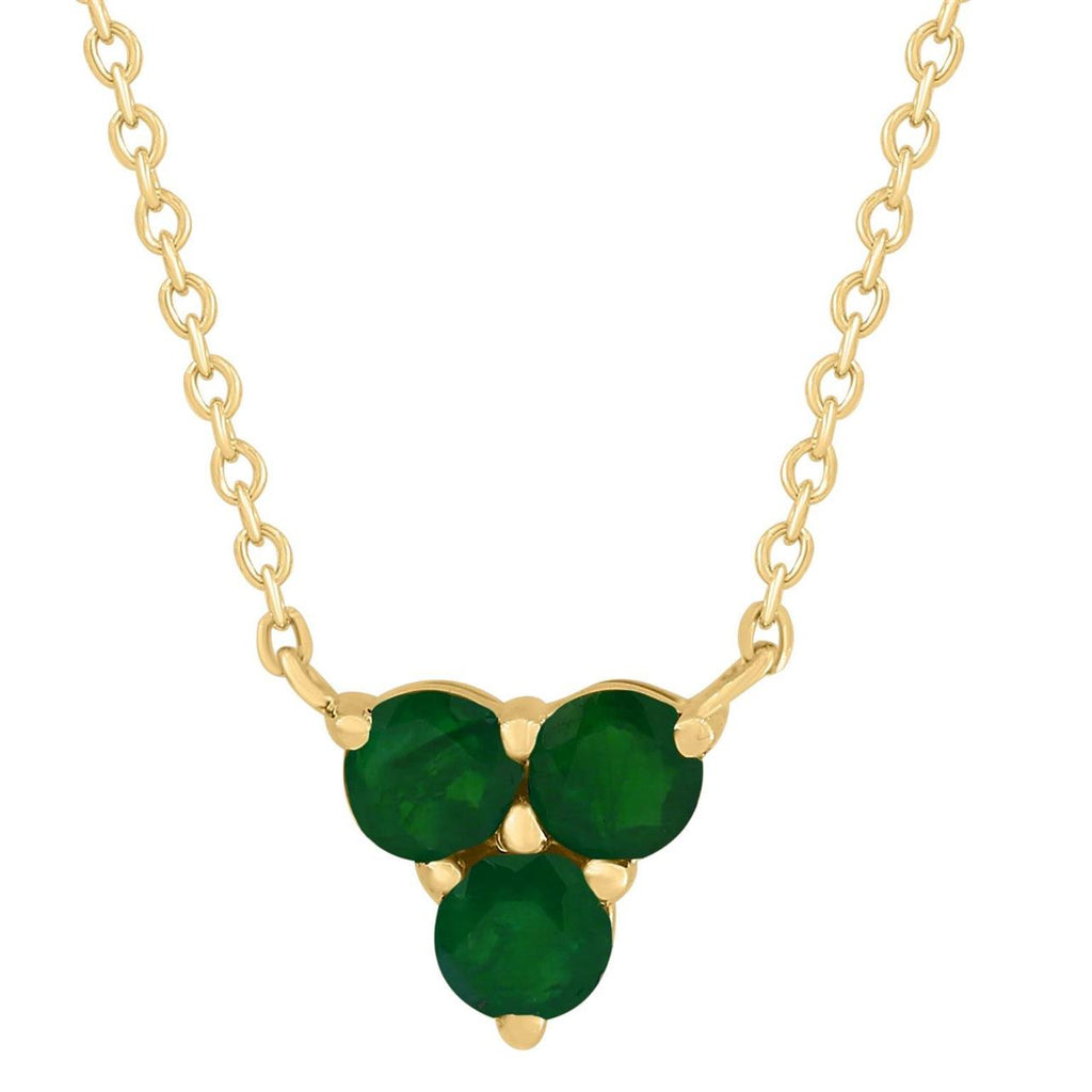Collar Trío de Zafiros en Oro Amarillo 14Kt.