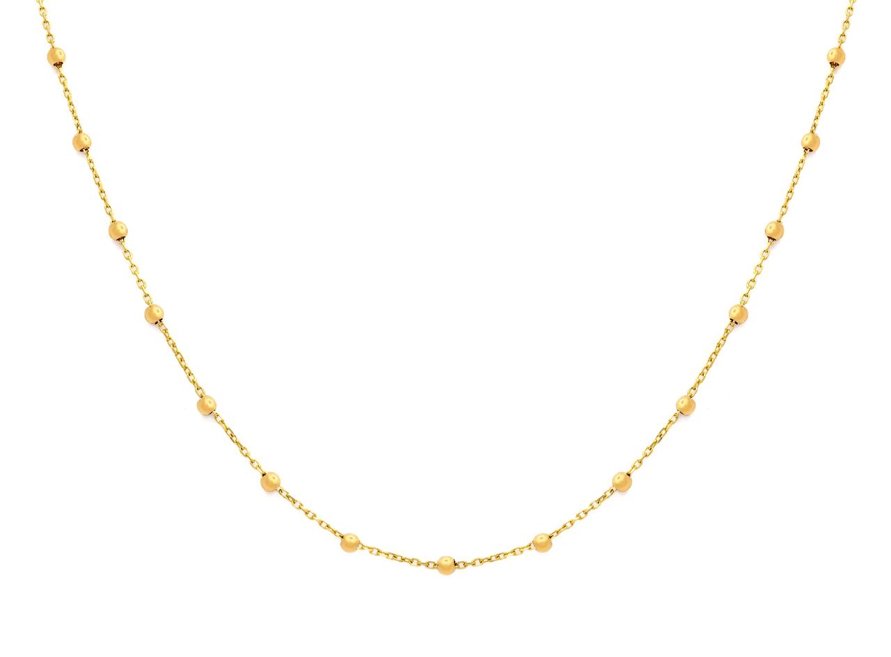 Collar Mini Bolitas Oro Amarillo 14Kt.