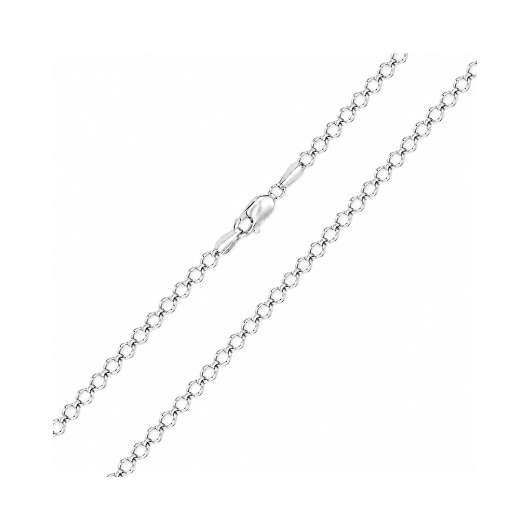 CADENA ROLO VACIADA ORO BLANCO KRV-20.