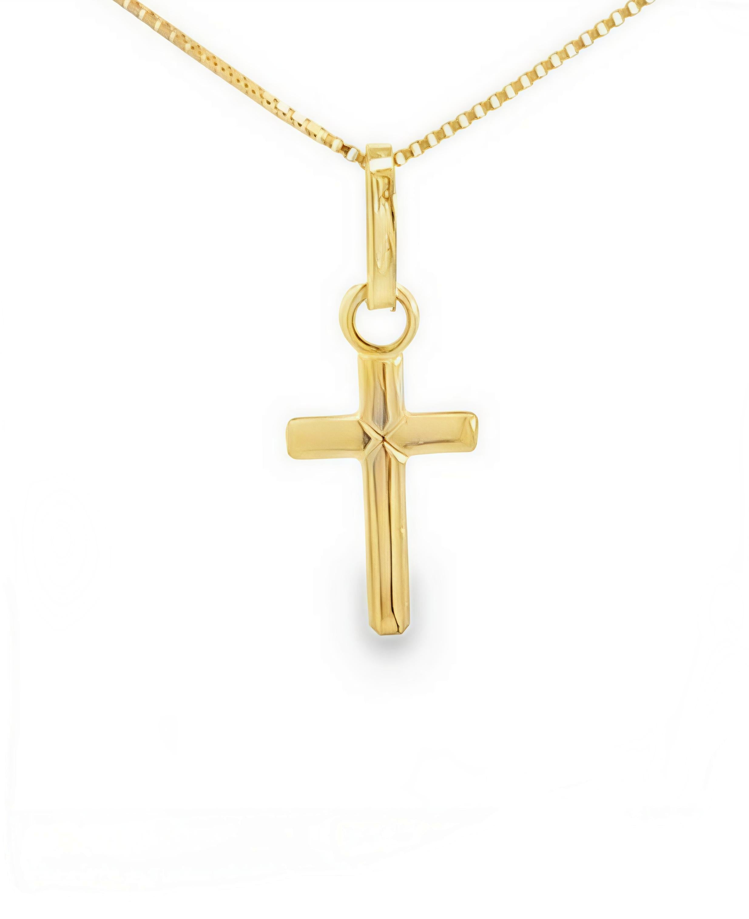 Cruz Palitos Oro Amarillo 18Kt. CRU-016-PAL-012.