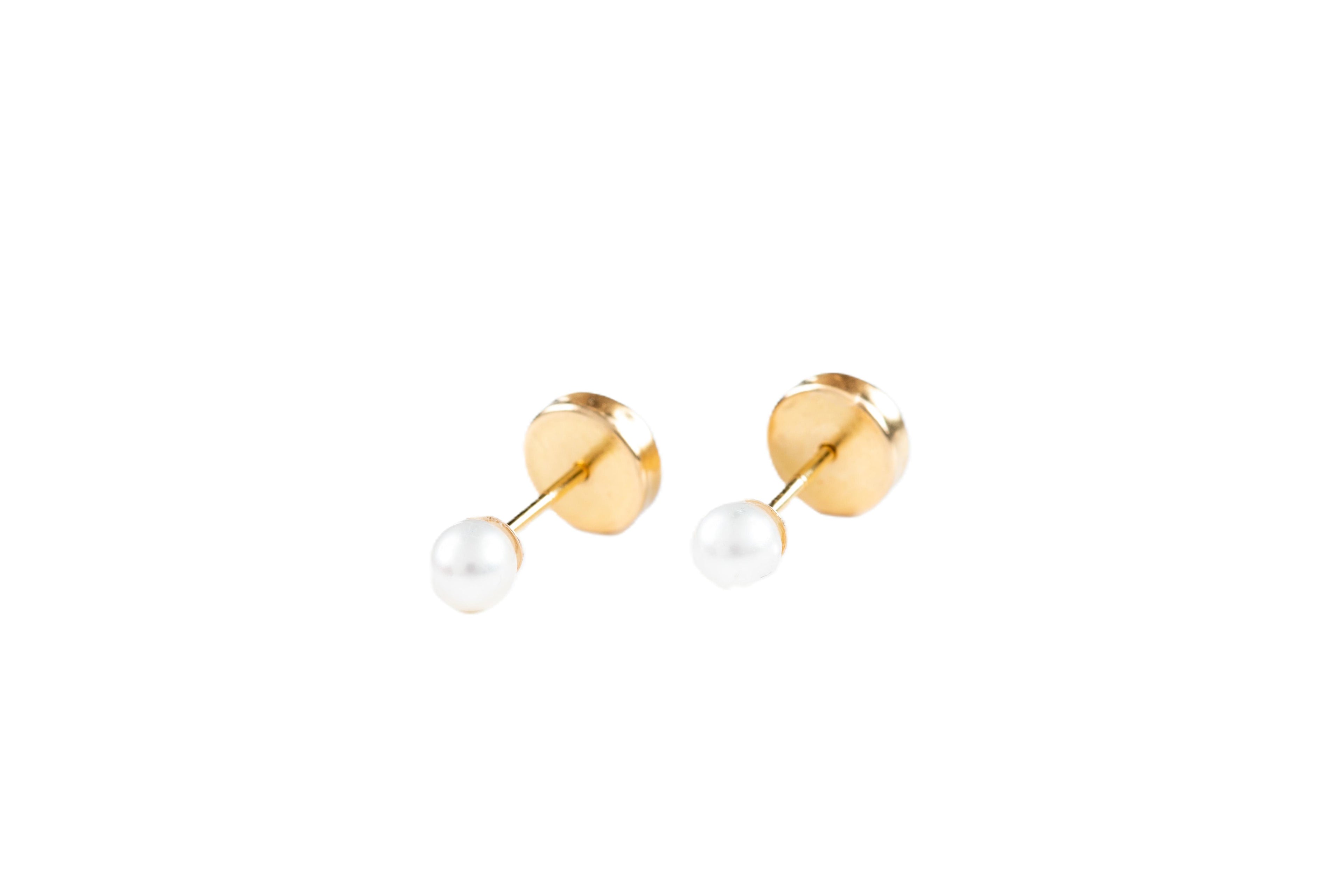 Aros Abridores Perlas Cultivadas de Oro Amarillo 18Kt.