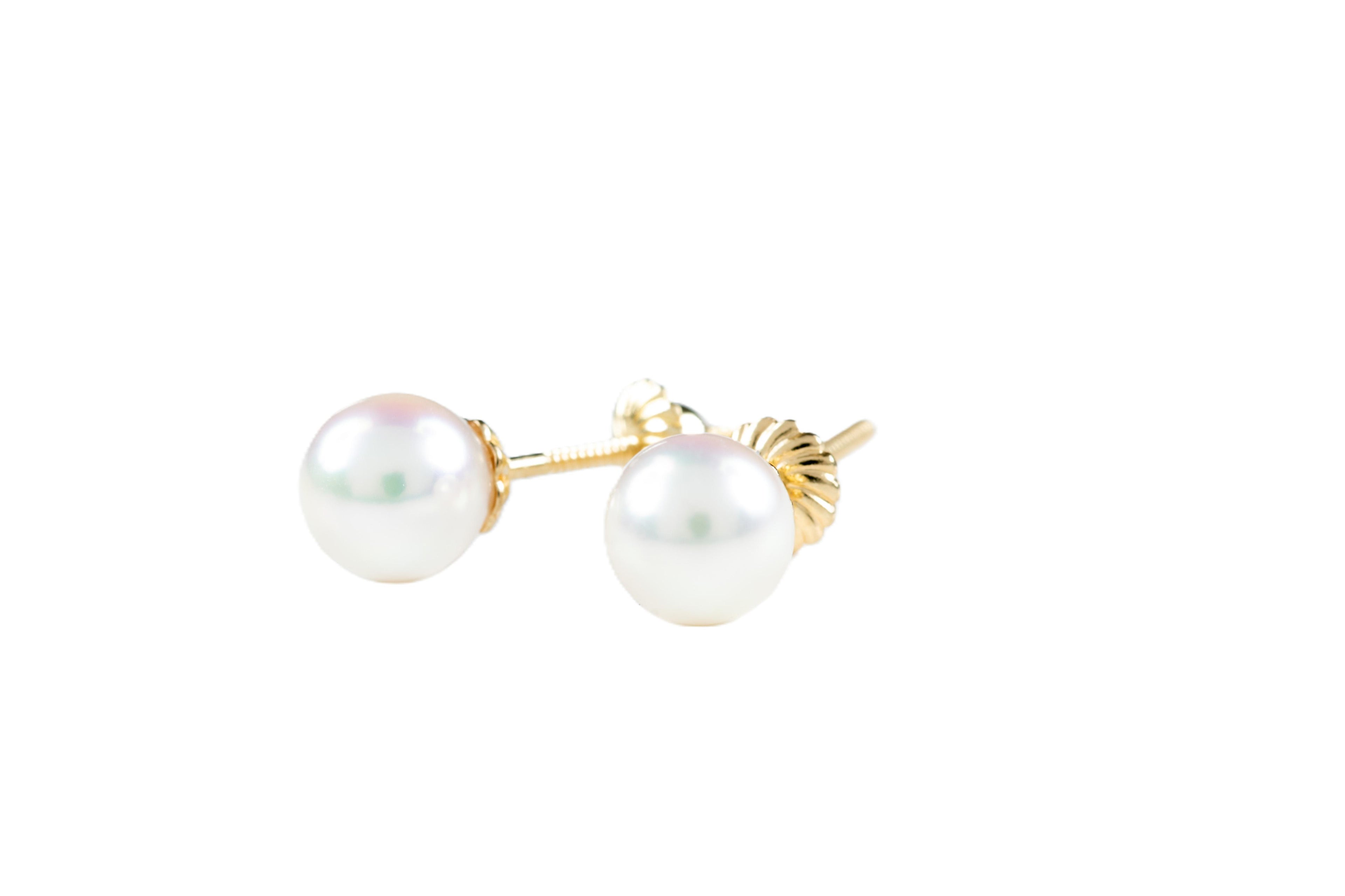 Aros Perlas de Oro Amarillo 18Kt.