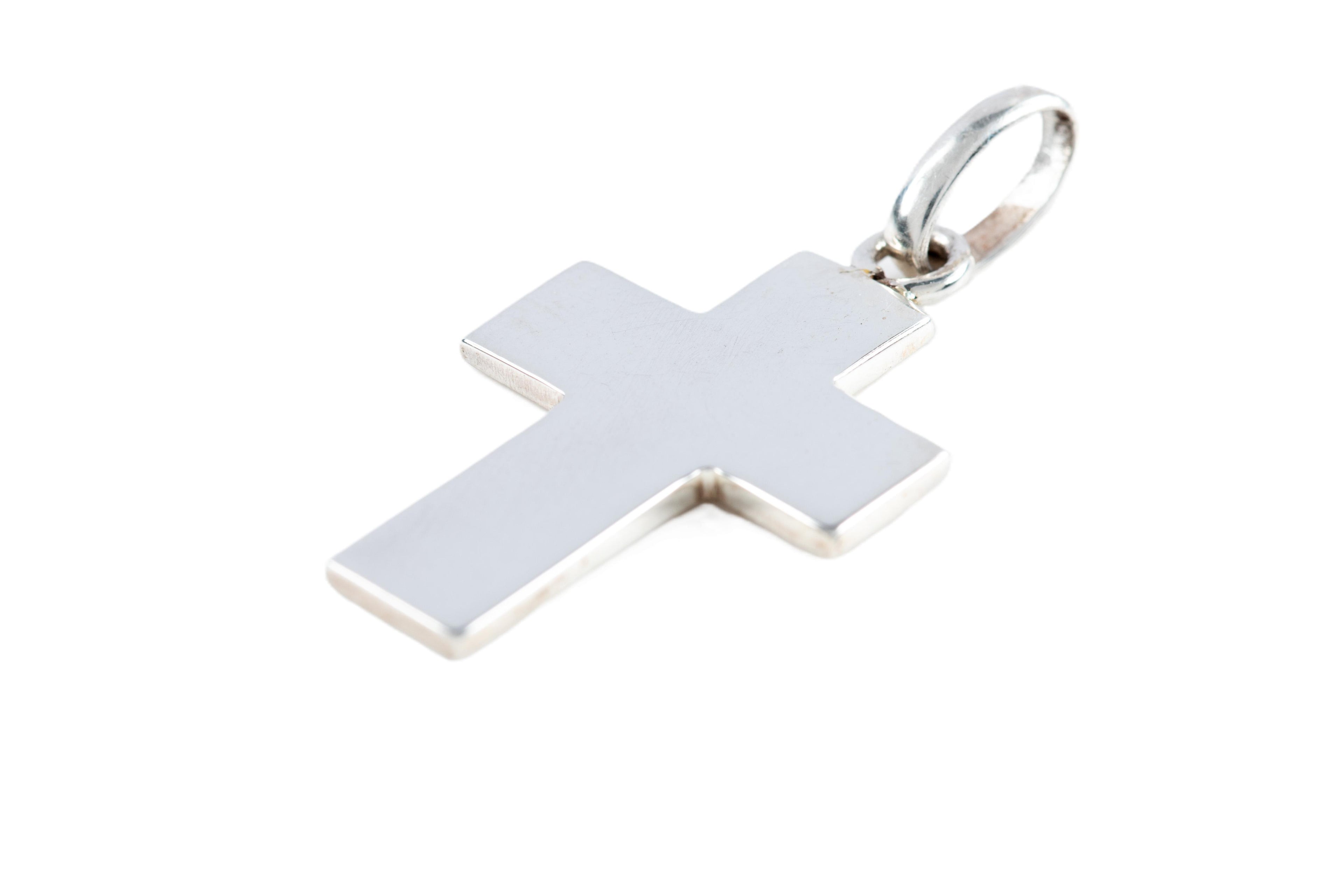 Cruz de Plata Plana .
