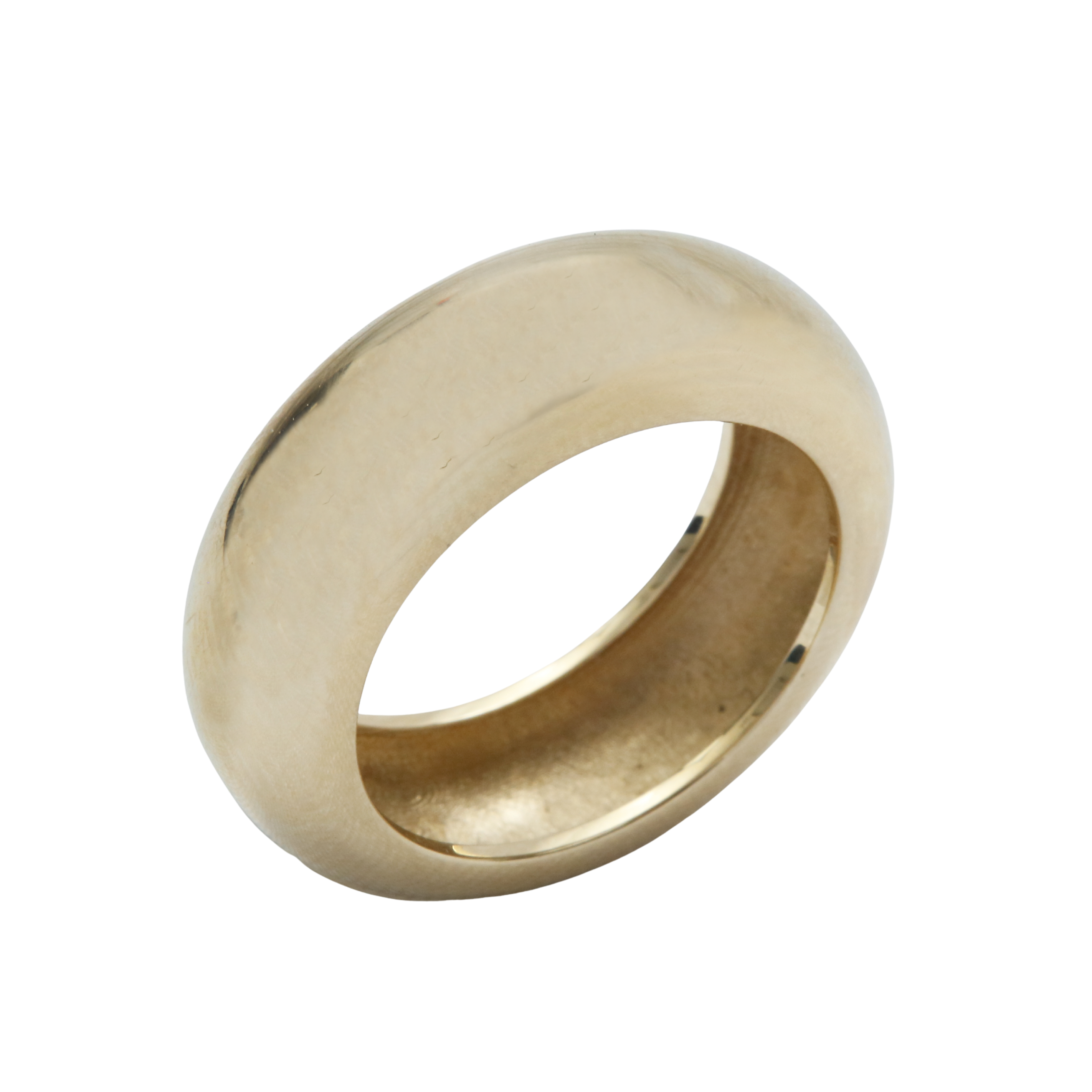 Anillo Oro Amarillo 14Kt. Bombé Satinado.