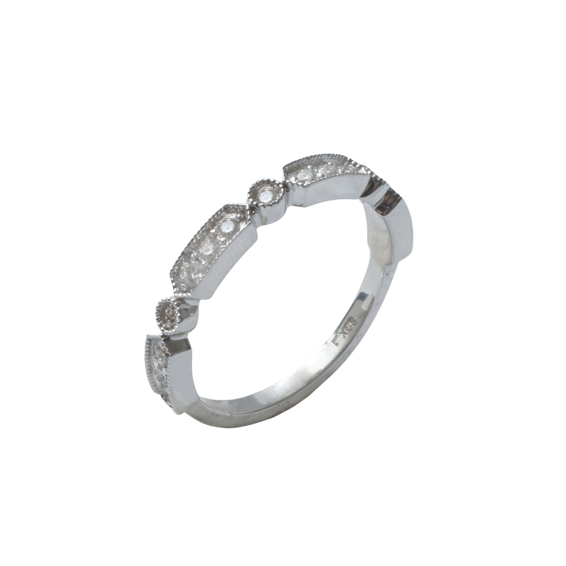 Anillo Platino Brillantes Redondos.