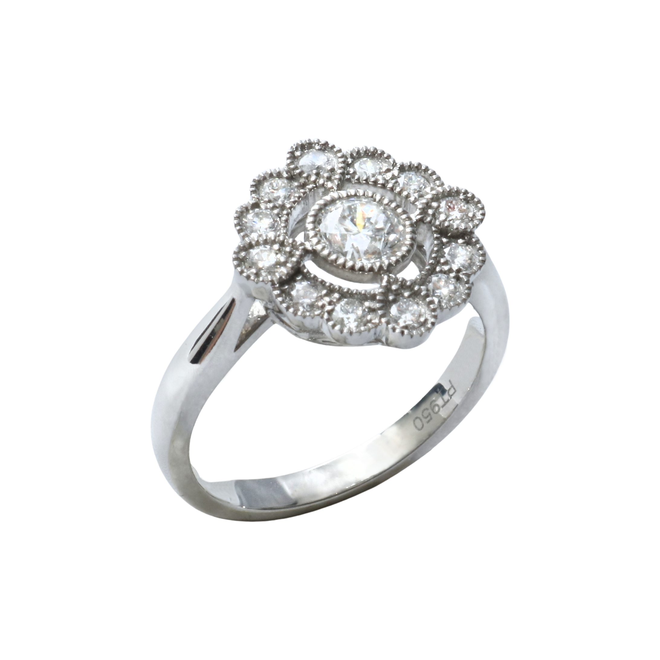 Anillo Vintage Platino de Brillantes.